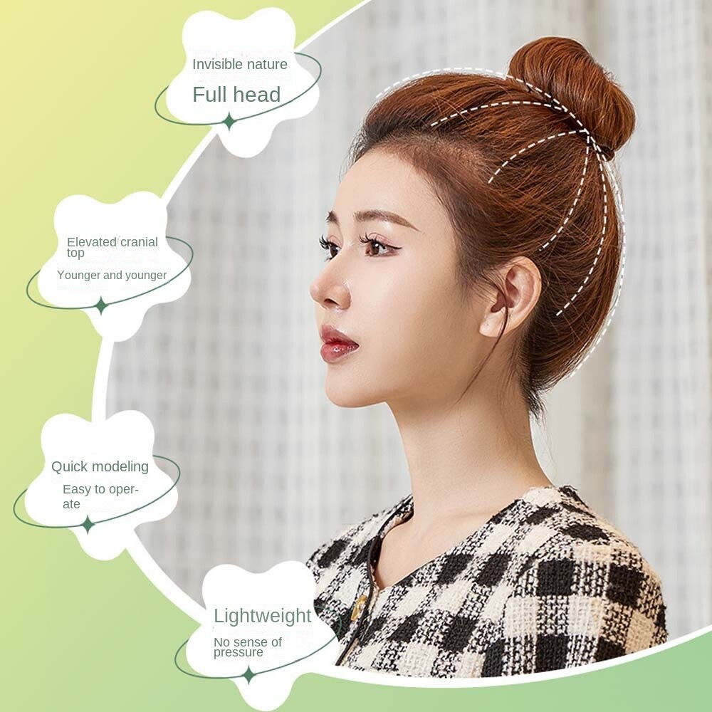 High Skull Top Pomelo Skin Hair Pad Invisible Hair Bun Pad Hair Salon