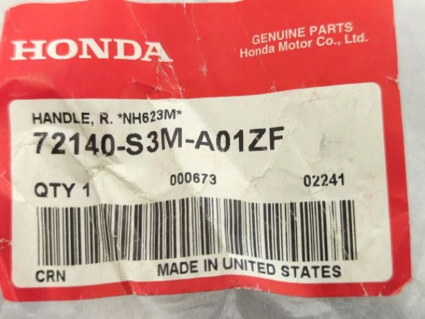 Nueva manija de puerta exterior genuina Honda 2001-2003 Acura CL NH623M plateada derecha OEM  Foto 2 de 4