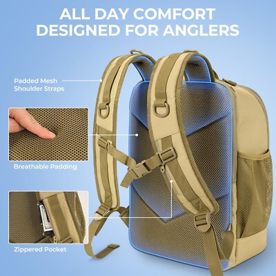 Sac à Cannes à Pêche KastKing Karryall – Beige, 6 Cannes, étanche (Occasion)