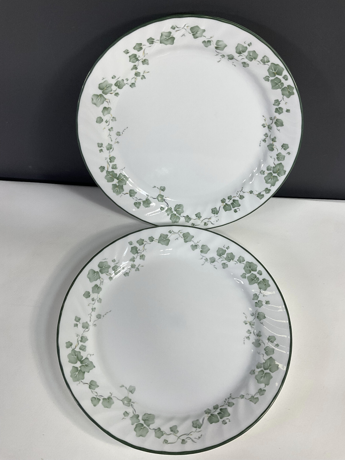 Corelle Callaway Ivy Dinner Plates Swirl Rim Set of 2 eBay
