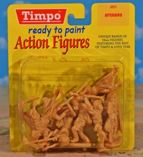 Lone Star Recasts - 8 Afghan Tribesmen - unpainted 60mm plastic - mint on card