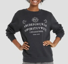 NEW Ouija Women's Ouija Board Print Pullover Sweatshirt Size Small