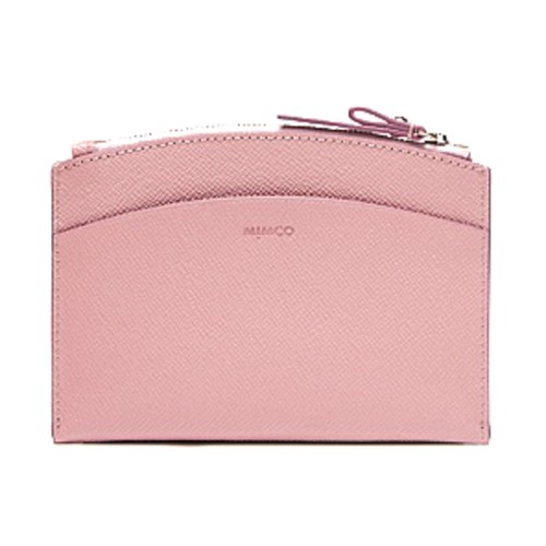 New MIMCO Sublime Small Pouch Clutch Matte Saffiano Leather Blush with Tags - Picture 2 of 3