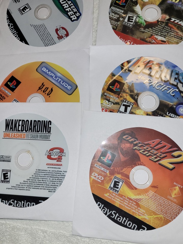 Huge Lot Of 60 Ps2 Games PlayStation 2 -All disc only Some With Cases ...