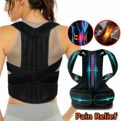Women Mens Posture Corrector Back Support Lower Back Pain Round Shoulder Brace