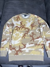 Nike Crewneck Mens Beige Sweater Pullover SB Camo Skateboard Fleece Soft Warm M