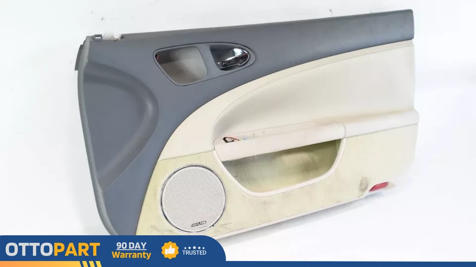 2007-15 Jaguar XK XKR Convertible Front Right Side Door Panel Leather Ivory OEM - Image 3 of 4