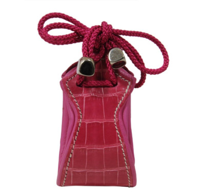 Goyard Coin Pouch Pink Limited Edition Crocodile Leather Wallet Key Money Holder