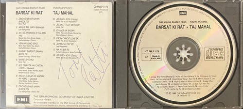 Barsat Ki Rat / Taj Mahal - RARE EMI Bollywood Music CD PMLP 5179 (Pre-owned) - Picture 3 of 3