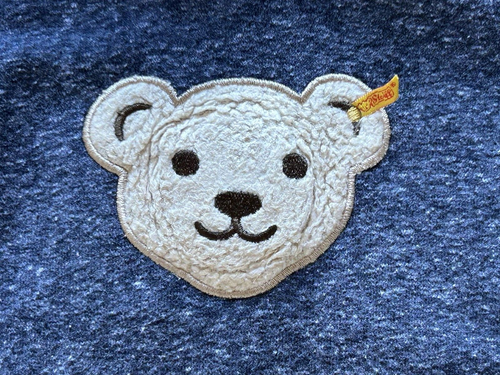 Steiff Knopf Im Ohr Fuzzy Teddy Bear Hoodie Sweatshirt Kids Size 6 , 116 cm Blue - Picture 2 of 8
