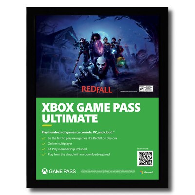 2023 Xbox Series X / S Game Pass Print Ad/Poster REDFALL