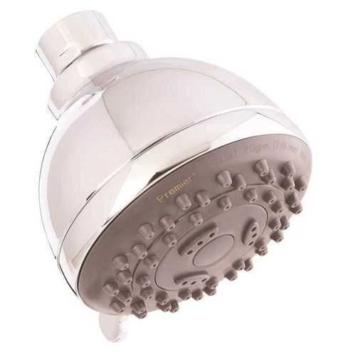 3-Spray 3 Zoll Einzel Wandhalterung fest verstellbarer Duschkopf in Chrom - Bild 2 von 3