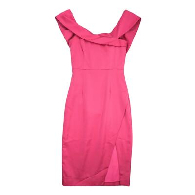 Revolve NBD Hot Pink Satin Bodycon Cocktail Mini Dress