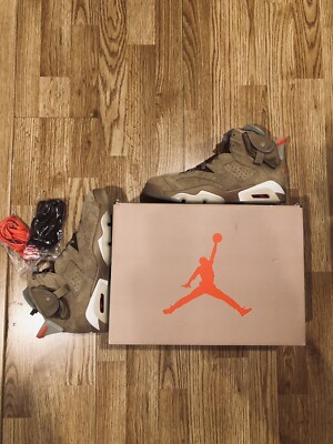 Size 8 Brand New Jordan 6 Retro x Travis Scott British Khaki DH0690-200
