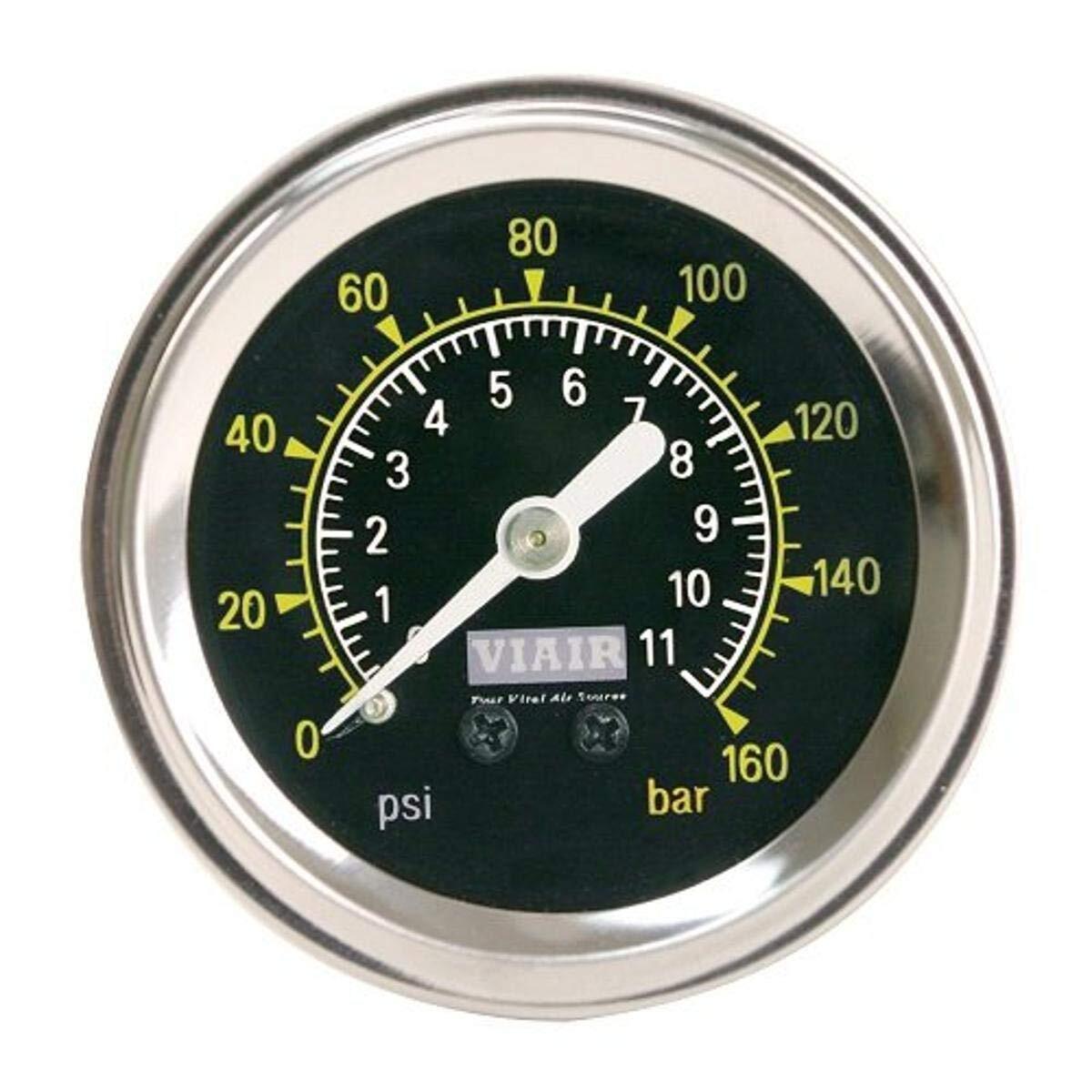 Viair 90085 160 PSI 1.5-Inch Single Needle Air Pressure Gauge