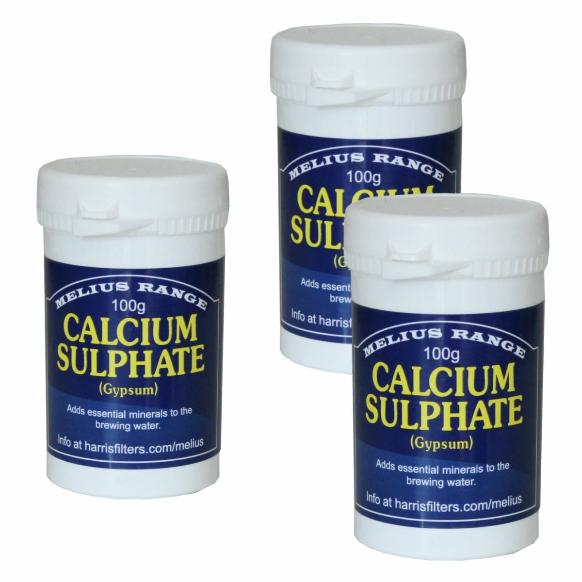 3x Calcium Sulphate Gypsum 100g Home brew Beer Making Chemicals