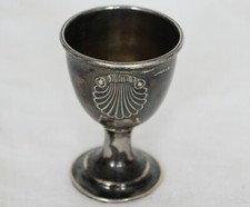 SCHÖNER ALTER EIERBECHER AUS DÄNEMARK 830er SILBER ECHTSILBER #12203