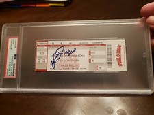 AJ Pollock autographed signed MLB Debut Ticket DBacks Mariners Giants PSA DNA 