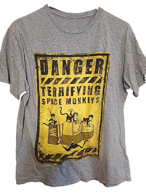 Firefly T-shirt Danger Terrifying Space Monkeys Shirt Medium 100% Cotton