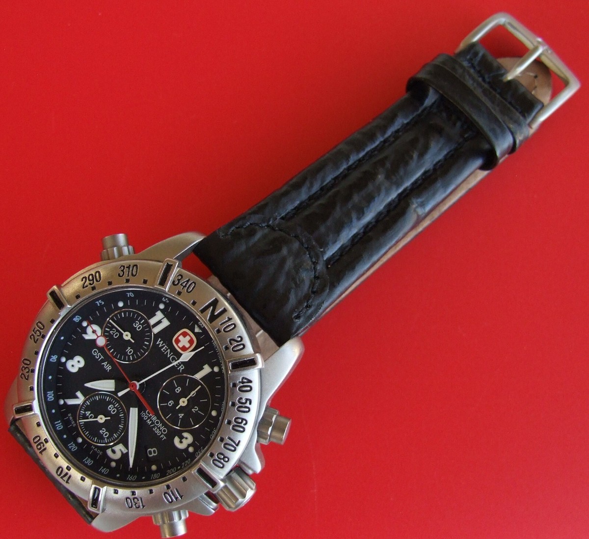 SUPER Rare WENGER GST AIR TITANIUM Swiss Army CHRONOGRAPH~Ratchet 