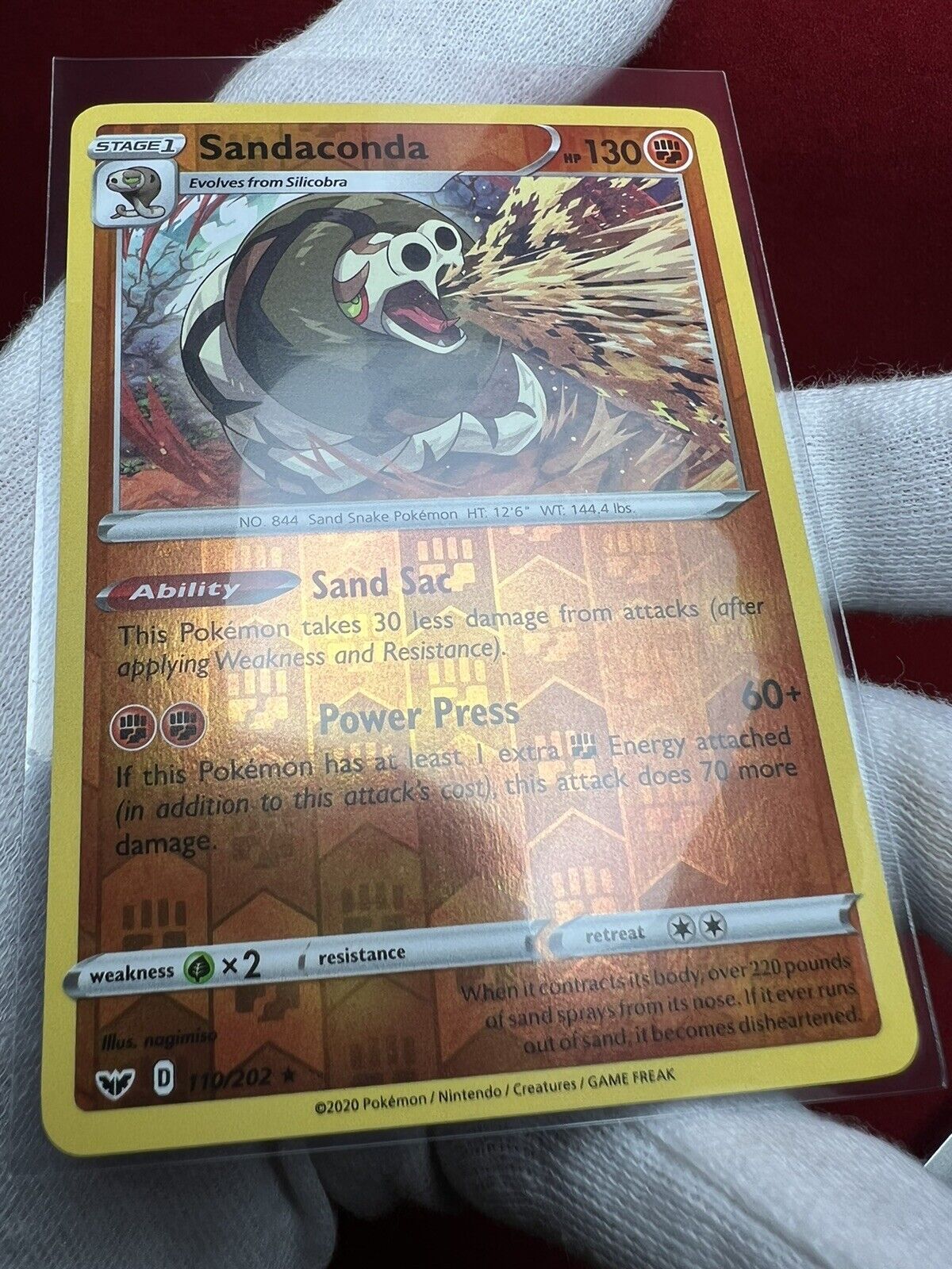 Sandaconda 110/202 NM in Portuguese Sword & Shield Pokémon TCG