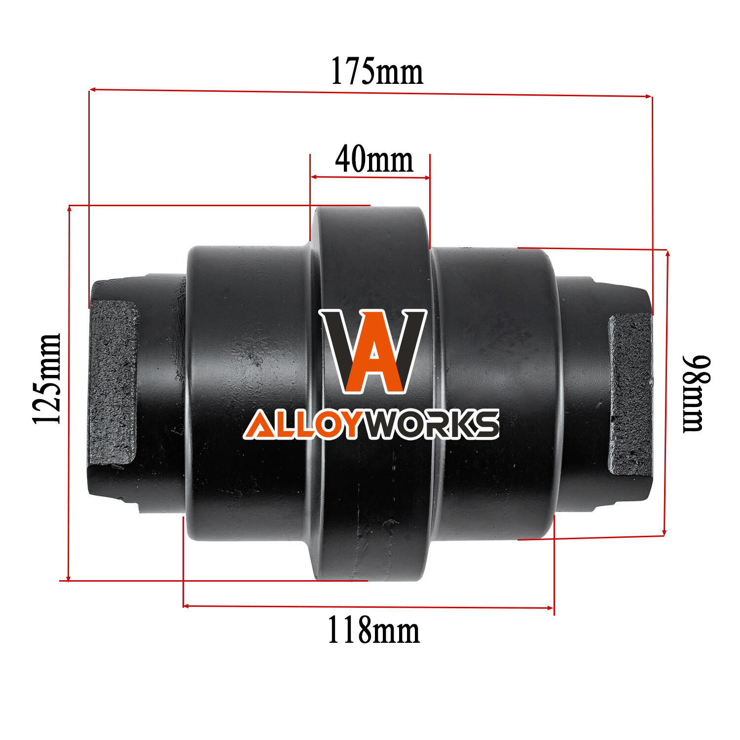 Bottom Roller for John Deere 50G Excavator Heavy Duty Undercarriage Black
