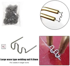 500Pcs 0.8mm Car Bumper Hot Staples Plastic Welding Wave Stapler Repair Kit