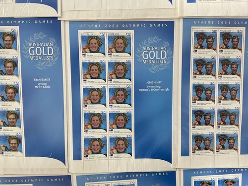 Francobolli medaglie d'oro Atene 2004 Olimpiadi Australia, set completo x 17 MNH #c266 - Foto 12 di 18
