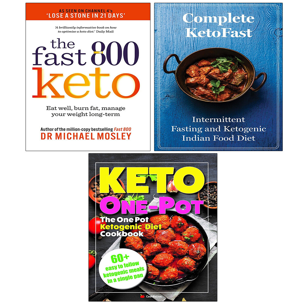 Fast 800 Keto Michael, Complete KetoFast, One Pot Ketogenic Diet 3 Books Set