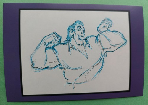 Gaston Beauty And The Beast Rough Drawing Disney Villains Postcard New Ebay