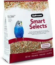 Zupreem Smart Selects  Bird Food for Parakeets, Parrotlets, Budgies,  2 lbs.