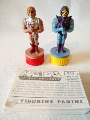 Masters of the Universe - He-Man, Skeletor Press ink Stamps HG Toy Sticker Cards