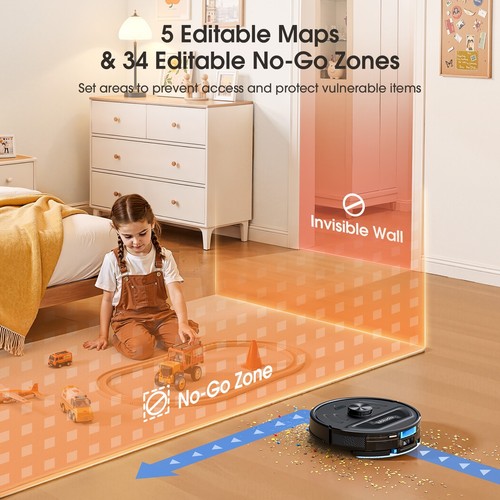 Lubluelu 5500Pa Robot Vacuum and Mop Combo Auto-Empty Dock Sutions APP Control - Picture 8 of 16