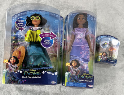 Disny Encanto Set of 3 Antonio, Isabela, Mirabel All In Packaging