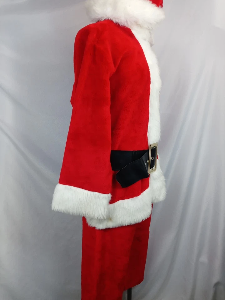 Traje de Papá Noel de lujo para hombre disfraz de Navidad profesional conjunto de 4 piezas + extras Foto 3 de 4