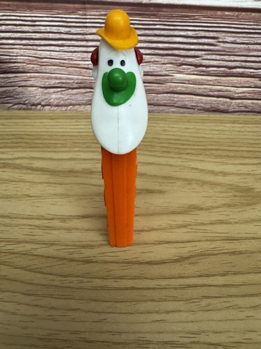 PEZ Rare Vintage No Feet 1975 Green Nose Long Face Clown with Chin