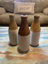 Antique Stoneware 2 Tone Ginger Beer Bottle Civil War Vicksburg Dug Relics Lot 1