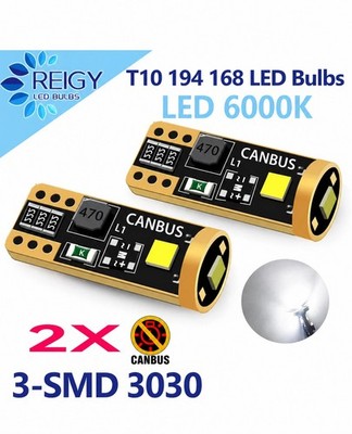 2X T10 W 5W 3SMD LED Lampen Standlicht Innenraum Glassockel Licht Weiß CANBUS