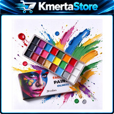20-Color High Pigment Oil-Based Face  Body Paint Palette - Cream Makeup Set