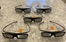 Set Of 5 Samsung 3D Active Glasses Black SSG-5100GB With Batteries