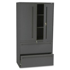 The Hon 785LSS Lateral File Cabinet 36" Charcoal Steel 2 Drawers