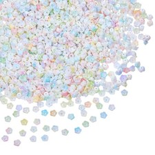 LEGENTLISUR 100g Flower Beads Caps for Jewelry Making Colorful Plastic Spacer...