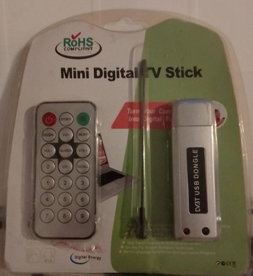 2 Stück. Mini Digital TV Stick DVB-T ROHS kompatibel Verwandeln Sie PC in Digital TV