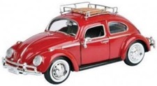 VW Escarabajo con portaequipajes 1966 rojo 1:24 coche modelo fundido a presión | Motormax