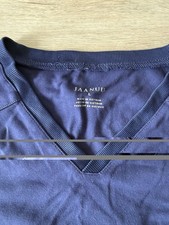 Jaanuu Unisex Medical Scrub Set L Blue Solid Polyester Knit V-Neck medium Jogger