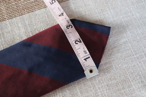 H. N. White London Handmade Stripe Rep Regimental Navy Red Twill Silk Tie Plump - Picture 9 of 9