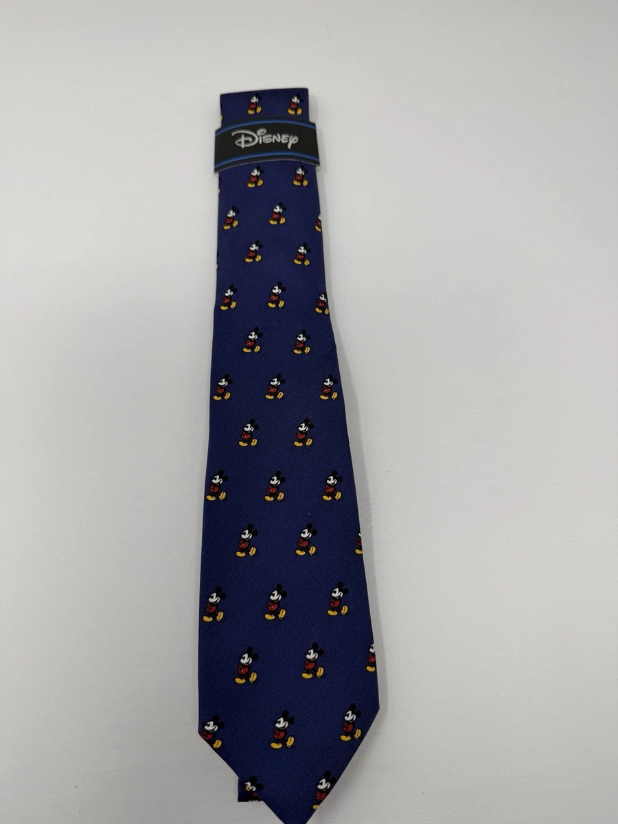 Disney Parks Classic Mickey Mouse Silk Tie Blue NWT