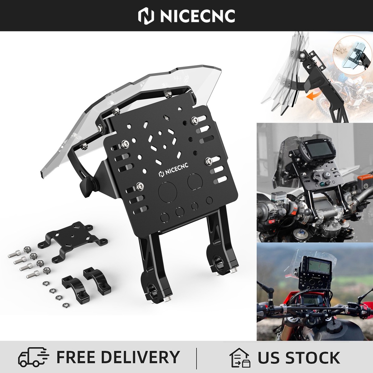 NICECNC GPS Mount Bracket Mini Fairing Kit For KTM 690 SMC Enduro