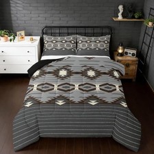 Boho Comforter Set Size Southwestern Geometric Comforter Set Queen Grey