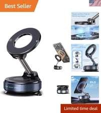 Multi-Angle Adjustable Phone Holder – Vacuum Magnetic Car Mount for All Devices